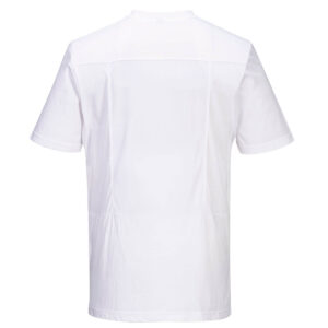 Portwest C195 - Chef Cotton Mesh Air T-Shirt - White - Rear